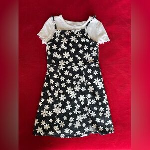 SOLD ✅ Art Class Girl's Short Sleeve White Top & Sleeveless Floral Dress M (8)